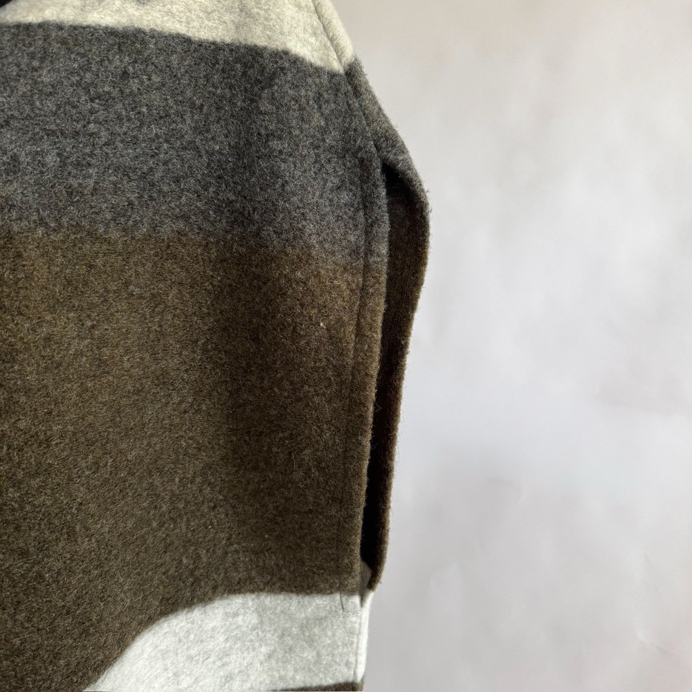 Tabitha Wool Blend Striped Poncho Cape XS Lagenlook Draped Boho Cozy Chic Layers - Picture 3 of 11